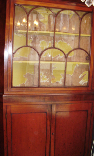 Mahogany Corner Cupboard circa 1860