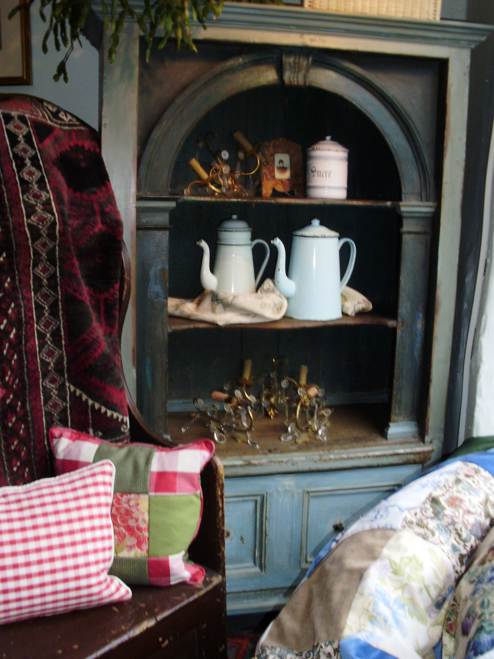 painted pine cupboard